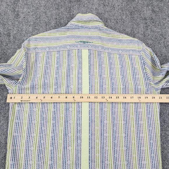 Ted Lapidus Shirt Mens Medium Slim Fit Striped Long Sleeve Casual Button Down - Picture 4 of 16